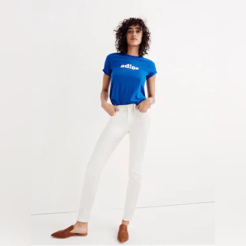 Madewell 9” High-Rise Skinny White Jeans 
Size 31